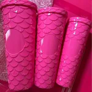Pink Mermaid Tumbler Set